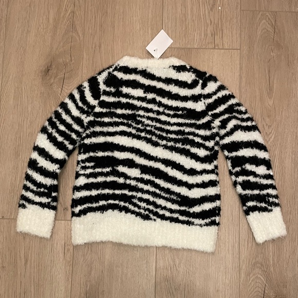 NWT Crewcuts Zebra stripe sweater for girls. - Picture 3 of 4